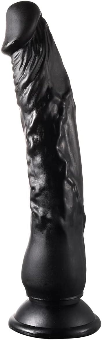 9 Inch Black Realistic Dildo Feels Like Skin, with Huge Strong。